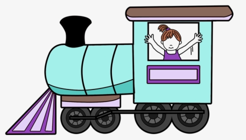 Train Fill In The Blank Party Invitations - Girl On A Train Cartoon, HD Png Download, Transparent PNG