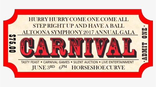 Carnival Transparent Ticket - Hig Whitehorse, HD Png Download, Transparent PNG