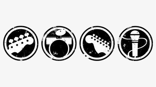 Guitar Clipart Microphone - Drums Logo Rock Band, HD Png Download, Transparent PNG