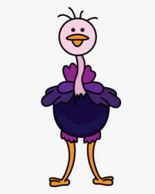 Ostrich Clipart Easy Draw, HD Png Download, Transparent PNG