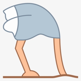 Ostrich Icon Free Png And Svg Download - Ostrich In The Sand Transparent Background, Png Download, Transparent PNG