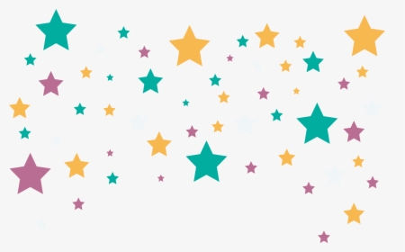 Clipart Stars Confetti - Background Png Colour Stars, Transparent Png, Transparent PNG