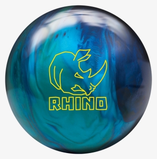Brunswick Rhino Cobalt/aqua/teal Bowling Ball Clipart - Brunswick Rhino Bowling Ball, HD Png Download, Transparent PNG