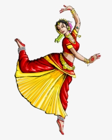 Transparent Indian Dance Clipart - Dance Forms Of India Drawing, HD Png Download, Transparent PNG
