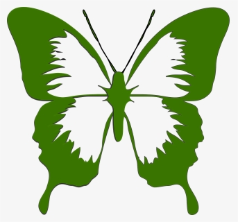 Butterfly, Art, Design, Isolated, Shape, Decorative - Butterfly Green Clip Art, HD Png Download, Transparent PNG