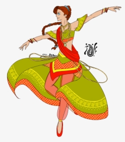 Transparent Dancing Clipart - Indian Dance Clipart, HD Png Download, Transparent PNG