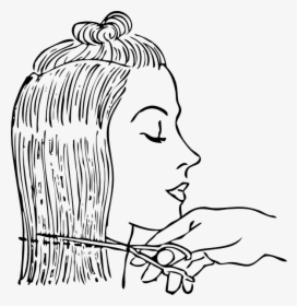 Cutting Woman S Hair - Cutting Hair Clipart, HD Png Download, Transparent PNG