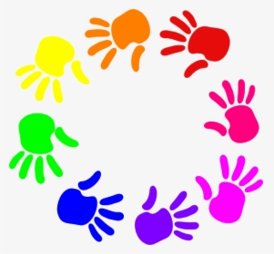 Colorful Circle Of Hands Nursery School Svg Clip Arts - Circle Of Hands Clipart, HD Png Download, Transparent PNG