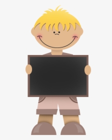 School Clipart Whiteboard - Girl With Slate Clipart, HD Png Download, Transparent PNG