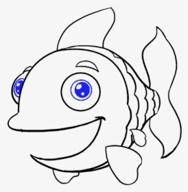 How To Draw Cartoon Fish - Cartoon Fish To Draw, HD Png Download, Transparent PNG