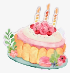 #torta - Cute Cake Watercolor Png, Transparent Png, Transparent PNG