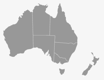 Download Map Of Australia And Nz Major Tourist Attractions - Australia States Map Png, Transparent Png, Transparent PNG
