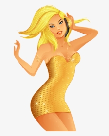 Disco Girl Png - Hot Girl Png Cartoon, Transparent Png, Transparent PNG