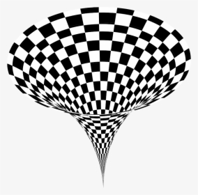 3d Checkerboard Vortex - Spiral Op Art Gif, HD Png Download, Transparent PNG