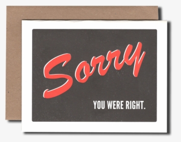 Sorry You Were Right - Album, HD Png Download, Transparent PNG