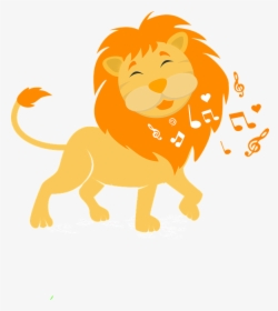 Music, Leon, Zoo, King, Illustration, Design - Cute Lion Clip Art, HD Png Download, Transparent PNG