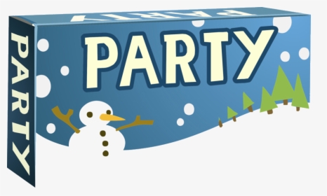 Winter Party Banner Clipart Blue Text Product Transparent - Winter Party Clipart, HD Png Download, Transparent PNG