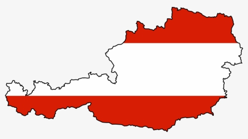 Austria Flag Map Large Map - Austria Flag Map, HD Png Download, Transparent PNG