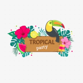 Banner Transparent Tropical - Tropical Party Png, Png Download, Transparent PNG