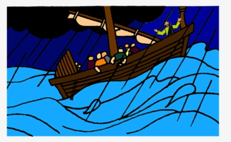 Bible Boat Fish Jpg Transparent - Jesus Stills The Storm Bible, HD Png Download, Transparent PNG