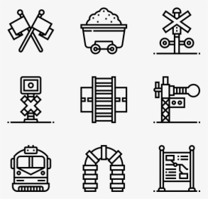 Railway - Design Vector Icon, HD Png Download, Transparent PNG