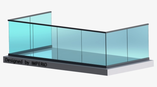 Imperio C40 Series Frameless Glass Railing - Steel Glass Railing Png, Transparent Png, Transparent PNG
