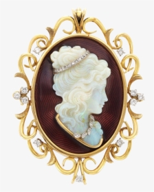 Gemstone Cameo Brooch Charms & Pendants Jewellery - Vintage Metal Cameo Frame Transparent Background, HD Png Download, Transparent PNG