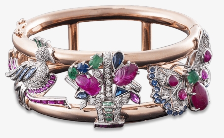 Multi-color Gemstone Bangle Bracelet, HD Png Download, Transparent PNG