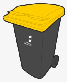 Recycling Bin Yellow, HD Png Download, Transparent PNG