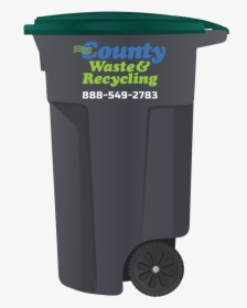 65-gallon Container Garbage Collection Service - County Waste Garbage Can, HD Png Download, Transparent PNG