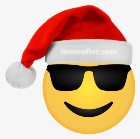 Emoji Lentes Cool - Emoji Christmas Smiley Face, HD Png Download, Transparent PNG