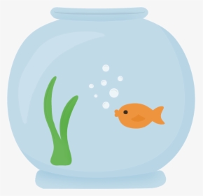 Png Fish Bowl- - Fish In Bowl Cartoon Transparent Background, Png Download, Transparent PNG