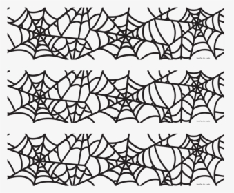 Photocake Edible Cake Banding - Spider Web Side On Drawing, HD Png Download, Transparent PNG