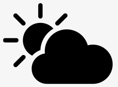 Cloudy Clipart Two Cloud - Rainy Or Sunny Icon, HD Png Download, Transparent PNG