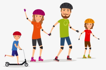 Sport Family Clip Art - Family Playing Sports Cartoon, HD Png Download, Transparent PNG