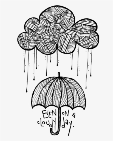 Even On A Cloudy Day - Draw Cloudy Day, HD Png Download, Transparent PNG