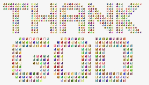 Chromatic Thank God Typography Variation 2 Enhanced - Art, HD Png Download, Transparent PNG
