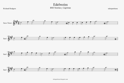 Tubescore The Sound Of Music Sheet Music For Edelweiss, HD Png Download, Transparent PNG