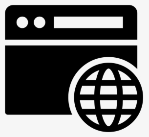 Transparent Internet Icon Png - Cartoon Globe Black And White, Png Download, Transparent PNG