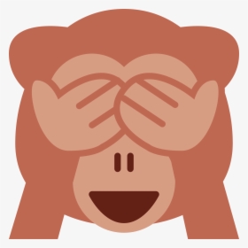 Monkey Covering Eyes - See No Evil Monkey Emoji Twitter, HD Png Download, Transparent PNG