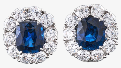 Sapphire And Diamond Earrings, - Stones Diamond Earrings, HD Png Download, Transparent PNG