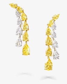 Graff Yellow Diamond Earrings, HD Png Download, Transparent PNG