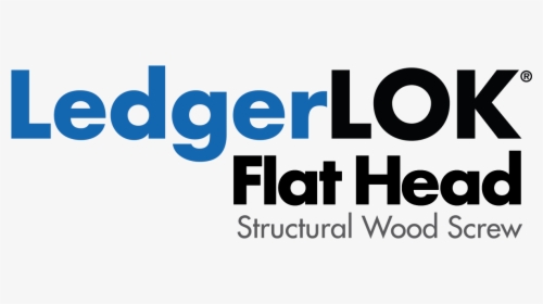 Ledgerlok Flat Head Structural Wood Screw Logo - Graphic Design, HD Png Download, Transparent PNG