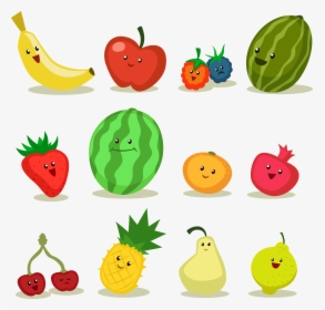 Transparent Apple Cartoon Png - Clip Art Fruits With Eyes, Png Download, Transparent PNG