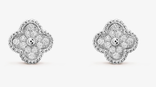 Sweet Alhambra Earstuds, - Van Cleef Diamond Earrings, HD Png Download, Transparent PNG