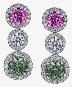 Earrings Green And Pink, HD Png Download, Transparent PNG