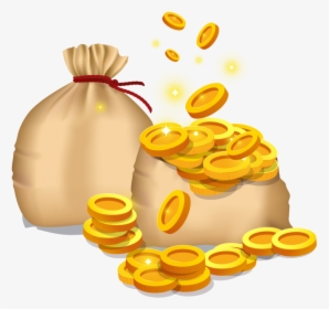 Coins Treasure Transparent Png Image Free Download - Bolsa De Dinero Png, Png Download, Transparent PNG