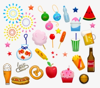 Summer Fair, Food, Goldfish, Water Balloons, Beer - Fair Food Clipart, HD Png Download, Transparent PNG