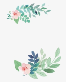 Flower Wedding Watercolor Invitation Flowers Painting - Flowers And Leaves Png, Transparent Png, Transparent PNG