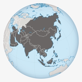Asia Vector Earth - Asia On A Globe, HD Png Download, Transparent PNG